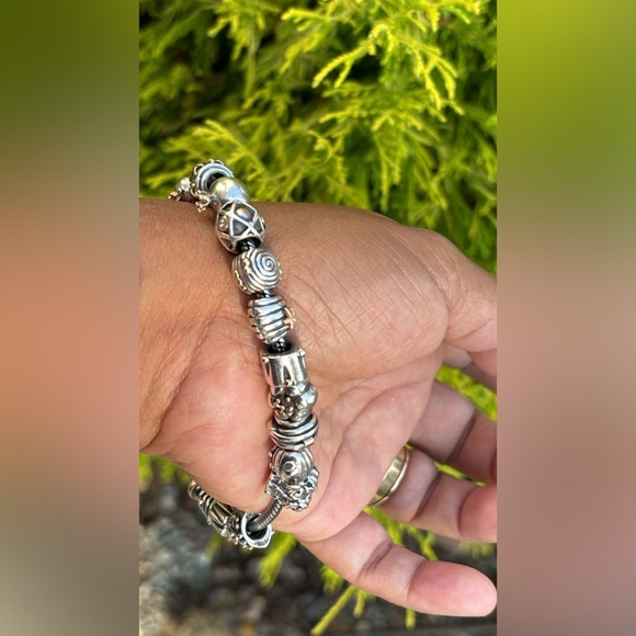 Pandora 14k Gold Sterling Bracelet & 20pc 14k Gold Sterling Pandora Charms Lot - Picture 7 of 16